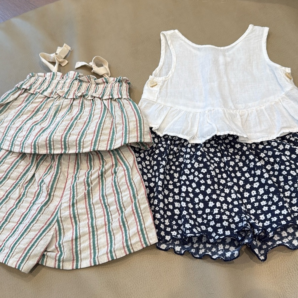 Two Zara Top/Short sets